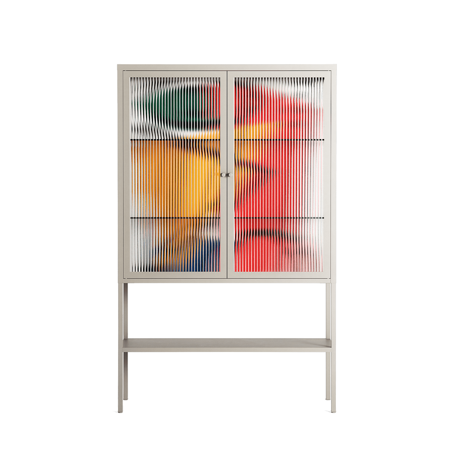 Misplaced - Loft Cabinet - Vratislav Pecka - Pebble - Reeded glass