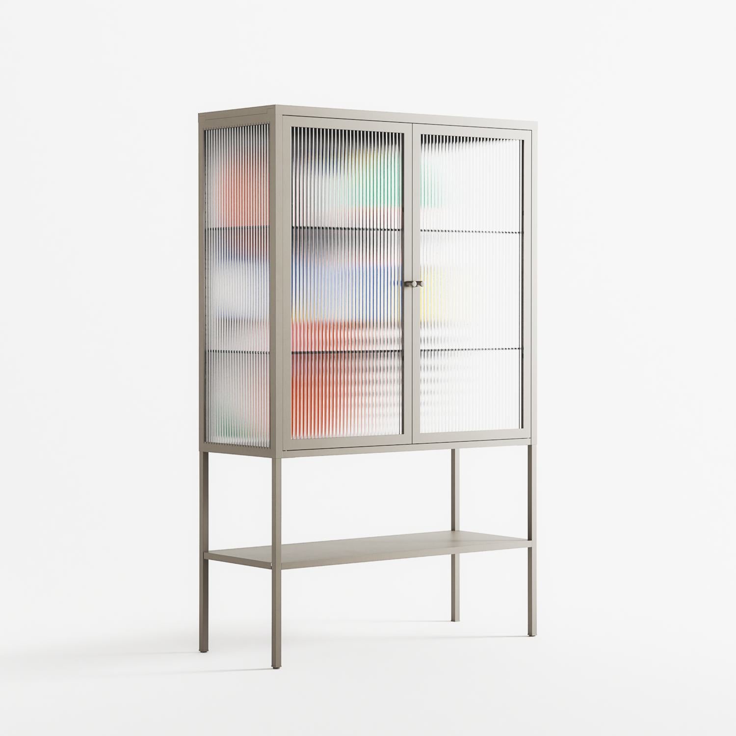 Murano - Loft Cabinet - Vratislav Pecka - Pebble - Reeded glass