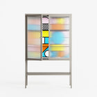 Palette - Loft Cabinet - Vratislav Pecka - Pebble - Reeded glass