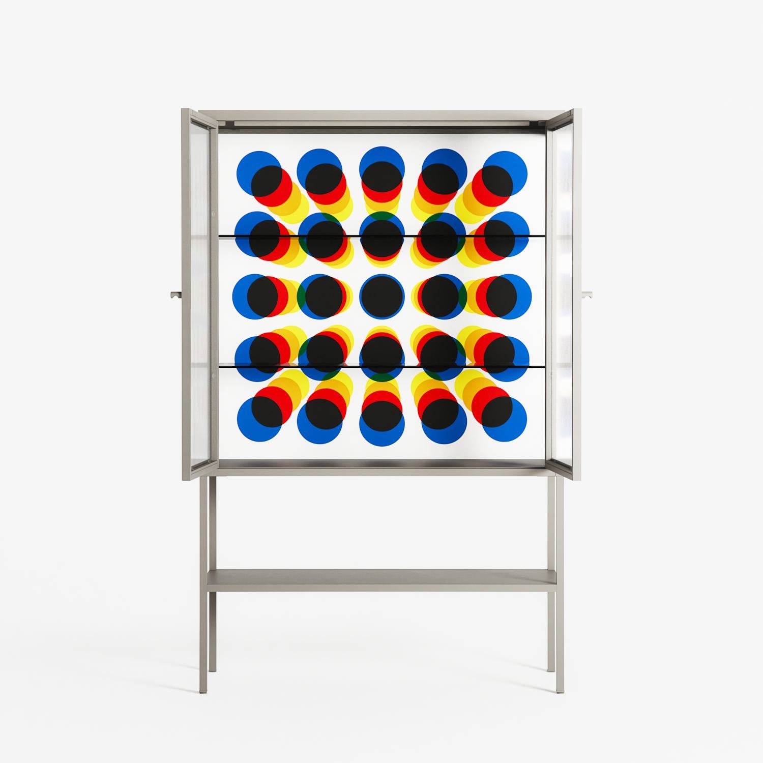 Perspektiva - Loft Cabinet - Vratislav Pecka - Pebble - Reeded glass