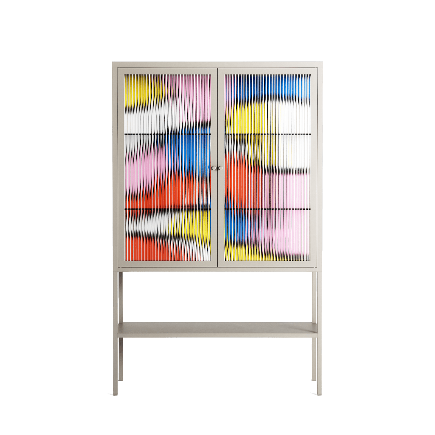 Yo - Loft Cabinet - Vratislav Pecka - Pebble - Reeded glass