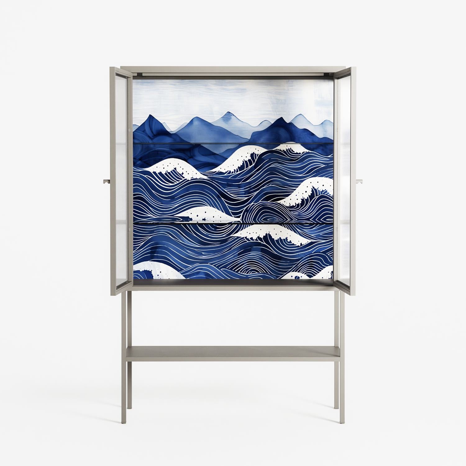 Dalgalar - Loft Cabinet - Nur Rydberg - Pebble - Reeded glass