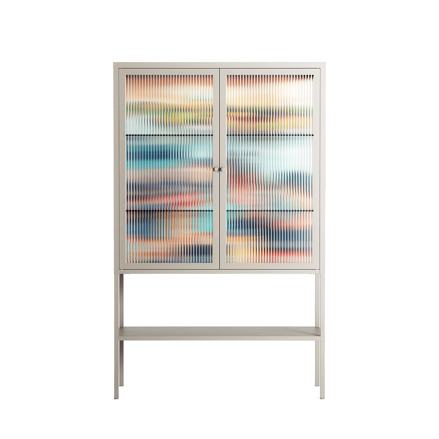 Gamla Stan - Loft Cabinet - Nur Rydberg - Pebble - Reeded glass