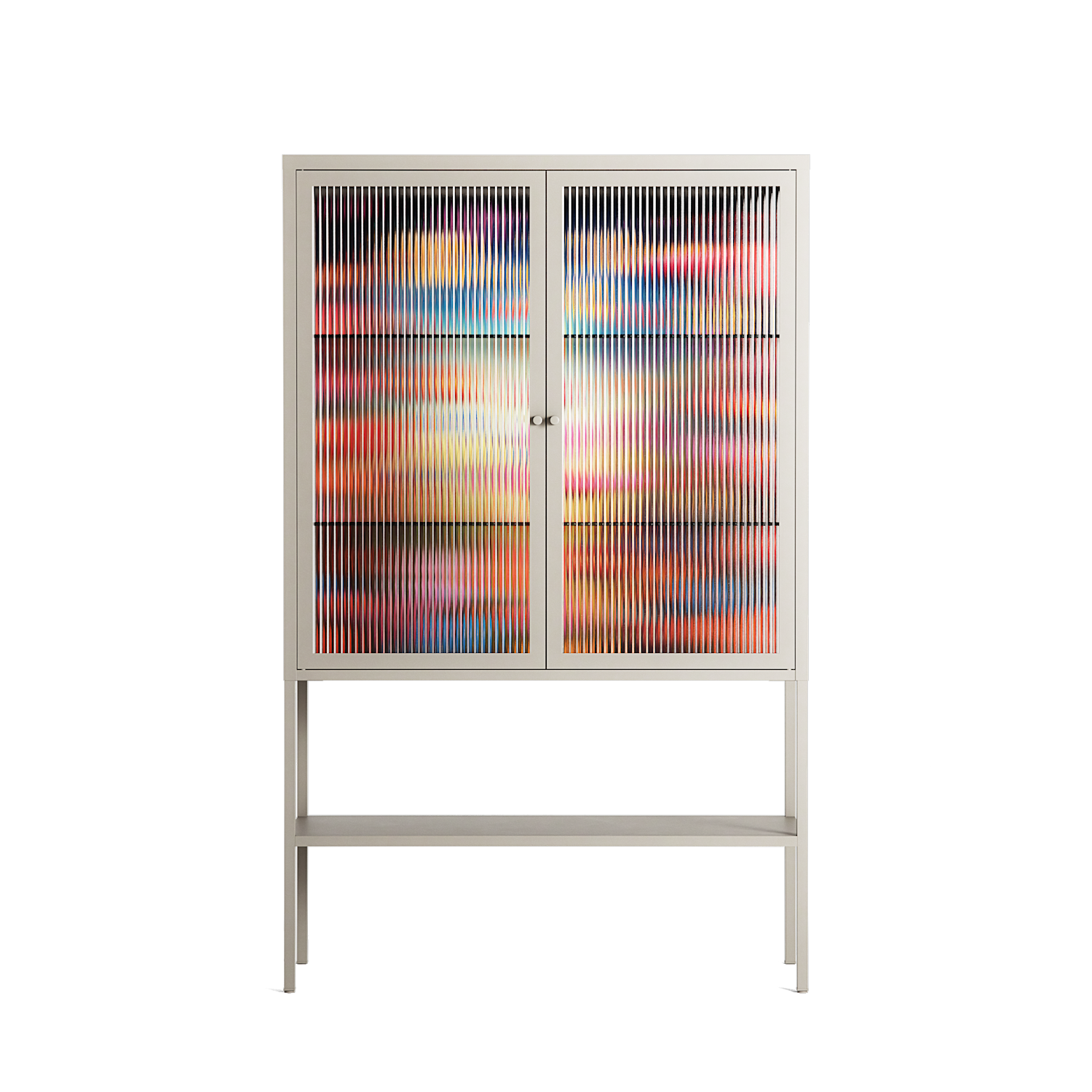 Greatful Meadow - Loft Cabinet - Nur Rydberg - Pebble - Reeded glass