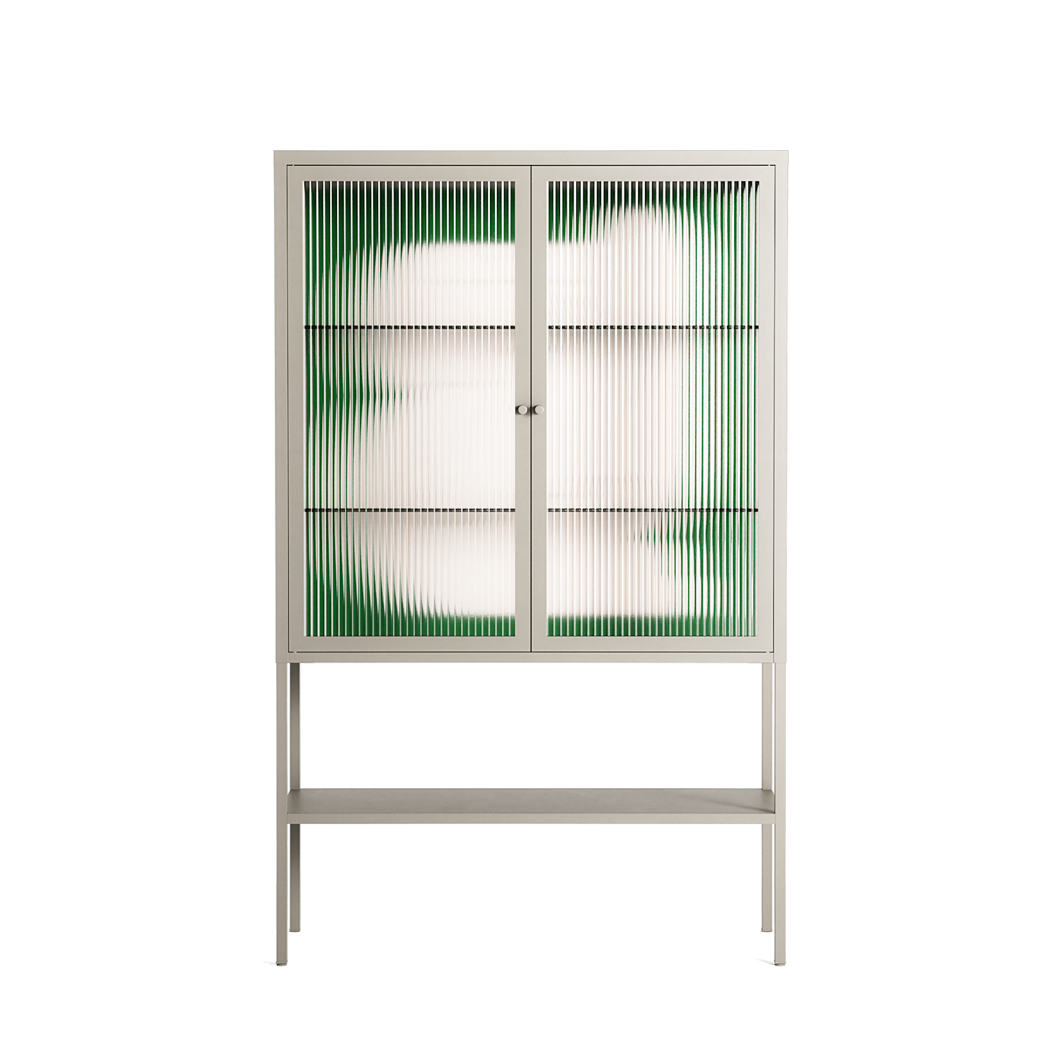 Rest 1 - Loft Cabinet - Andrea Devia-Nuño - Pebble - Reeded glass