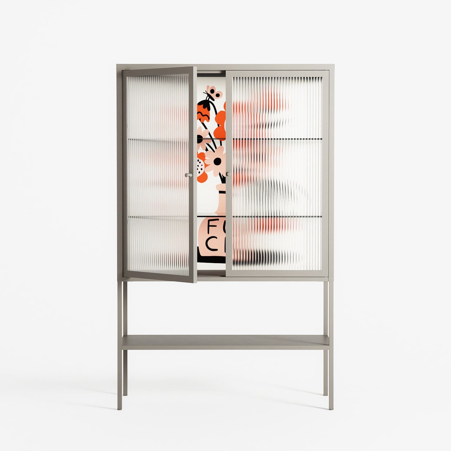 Fuck - Loft Cabinet - Aley Wild - Pebble - Reeded glass