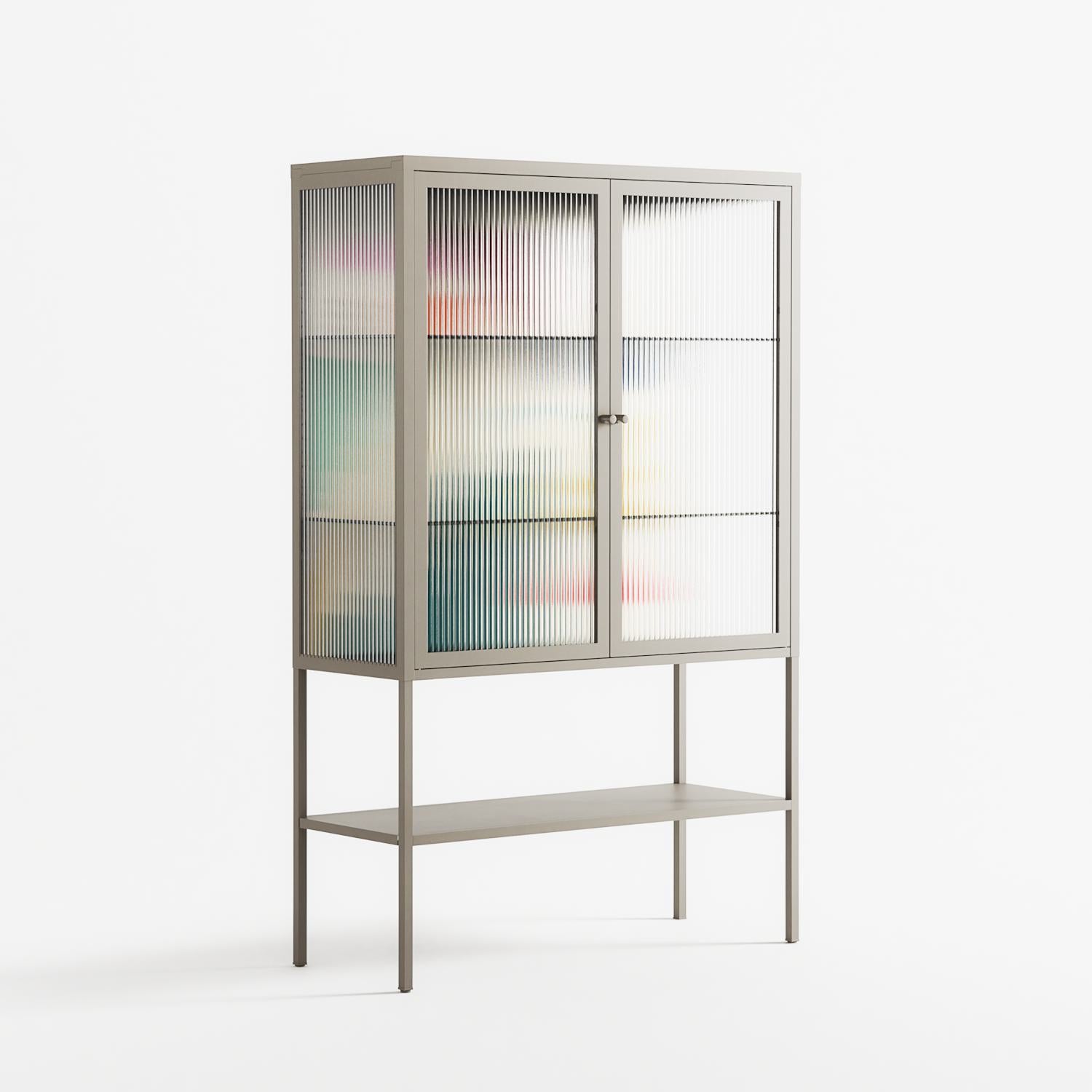 Garden Shapes - Loft Cabinet - Aley Wild - Pebble - Reeded glass