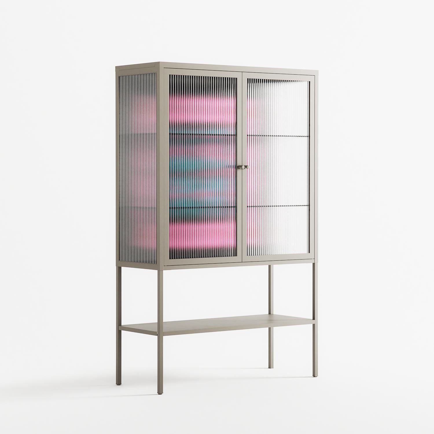 Get In The Fucking Frog Pit - Loft Cabinet - Aley Wild - Pebble - Reeded glass