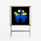 Mushroom Dance Blue - Loft Cabinet - Aley Wild - Pebble - Reeded glass