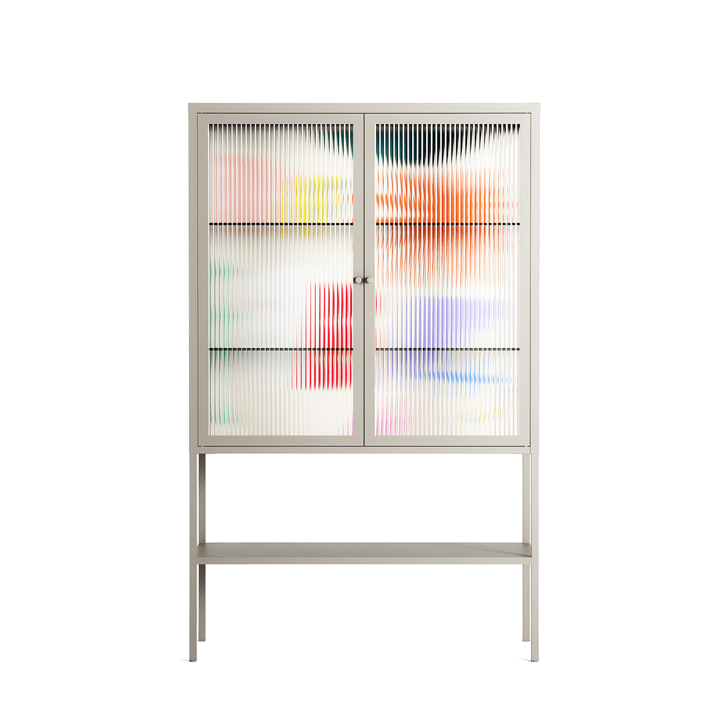 Surrender Shapes - Loft Cabinet - Aley Wild - Pebble - Reeded glass