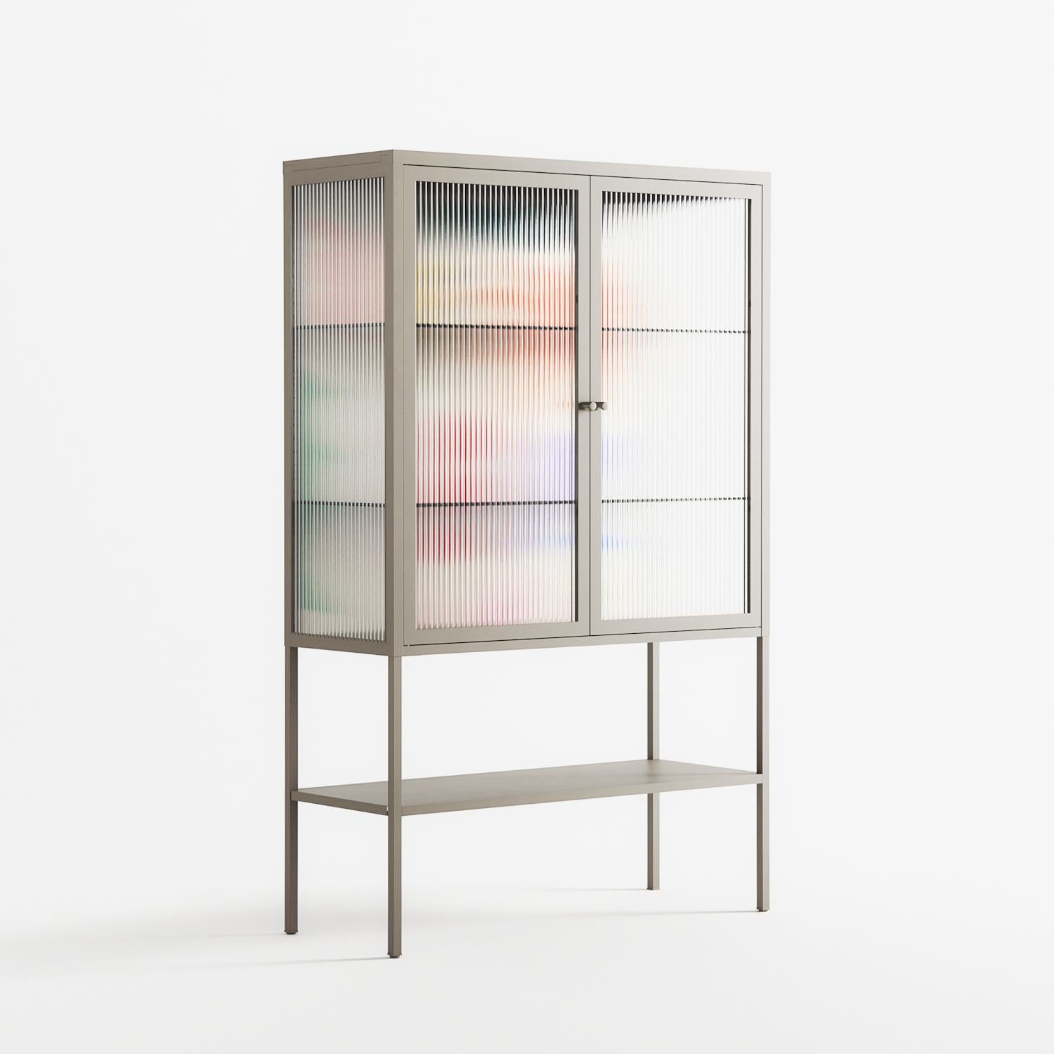 Surrender Shapes - Loft Cabinet - Aley Wild - Pebble - Reeded glass