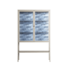 Blue Poppy 2 - Loft Cabinet - Katie O’Shea - Pebble - Reeded glass