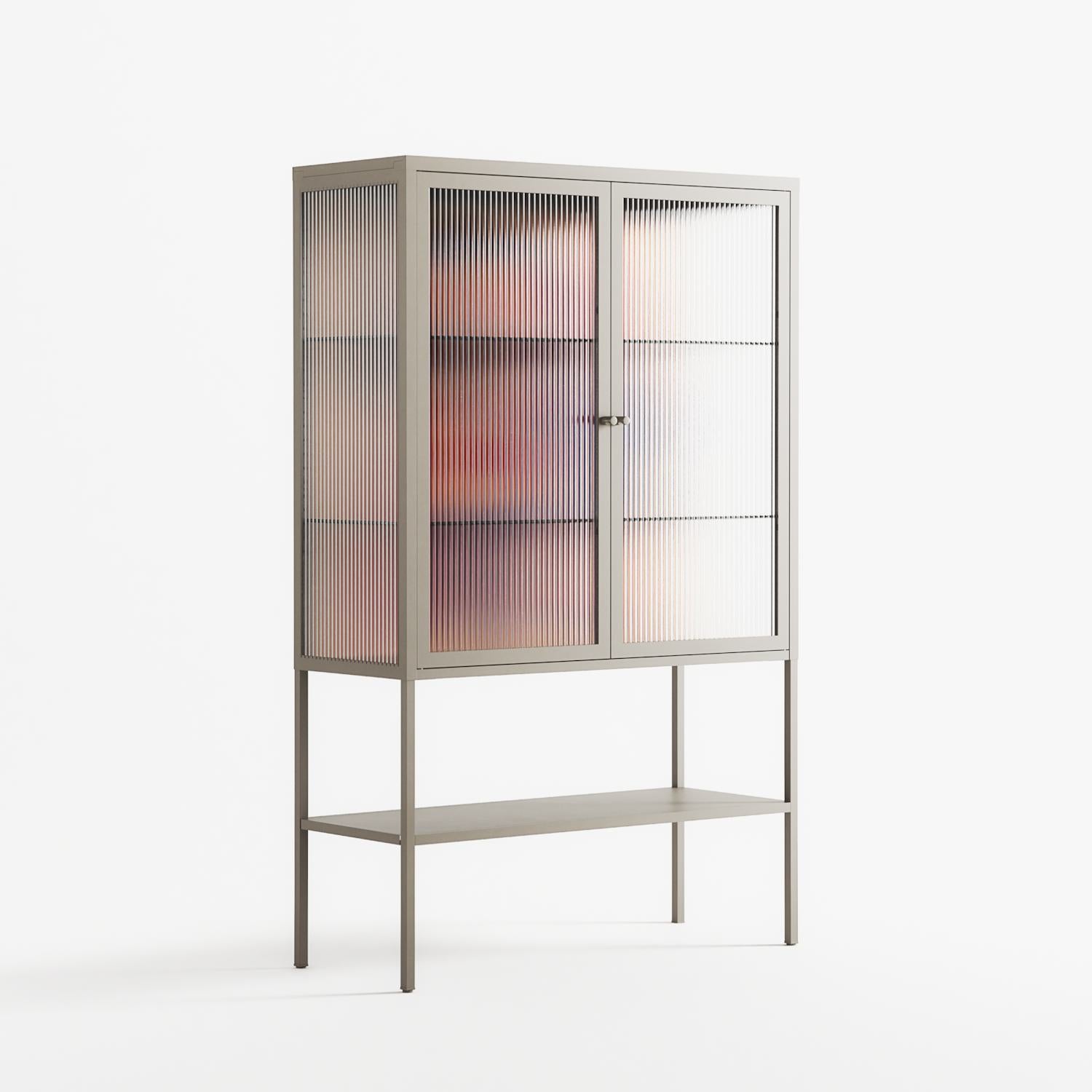 Hidden Beauty - Loft Cabinet - Raissa Oltmanns - Pebble - Reeded glass