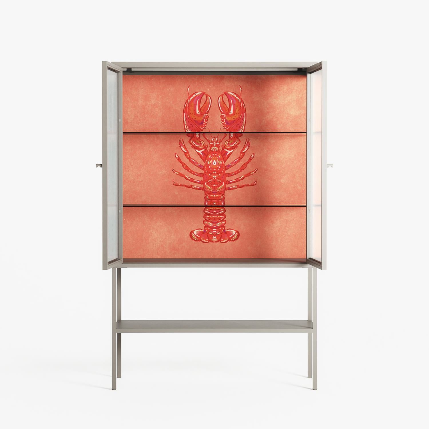 Lobster - Loft Cabinet - Raissa Oltmanns - Pebble - Reeded glass