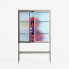 Flower - Loft Cabinet - Cezar Berje - Pebble - Reeded glass