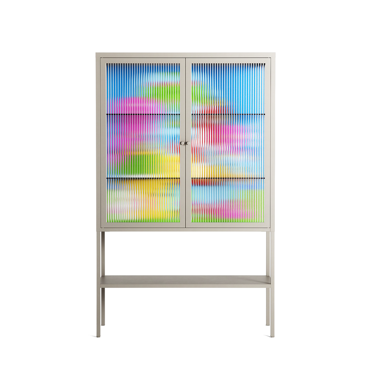 Funny Friends - Loft Cabinet - Cezar Berje - Pebble - Reeded glass