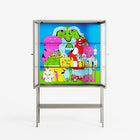 Funny Friends - Loft Cabinet - Cezar Berje - Pebble - Reeded glass