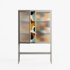 Abstract Sunrise - Loft Cabinet - Amy Suther - Pebble - Reeded glass