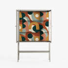 Abstract Sunrise - Loft Cabinet - Amy Suther - Pebble - Reeded glass