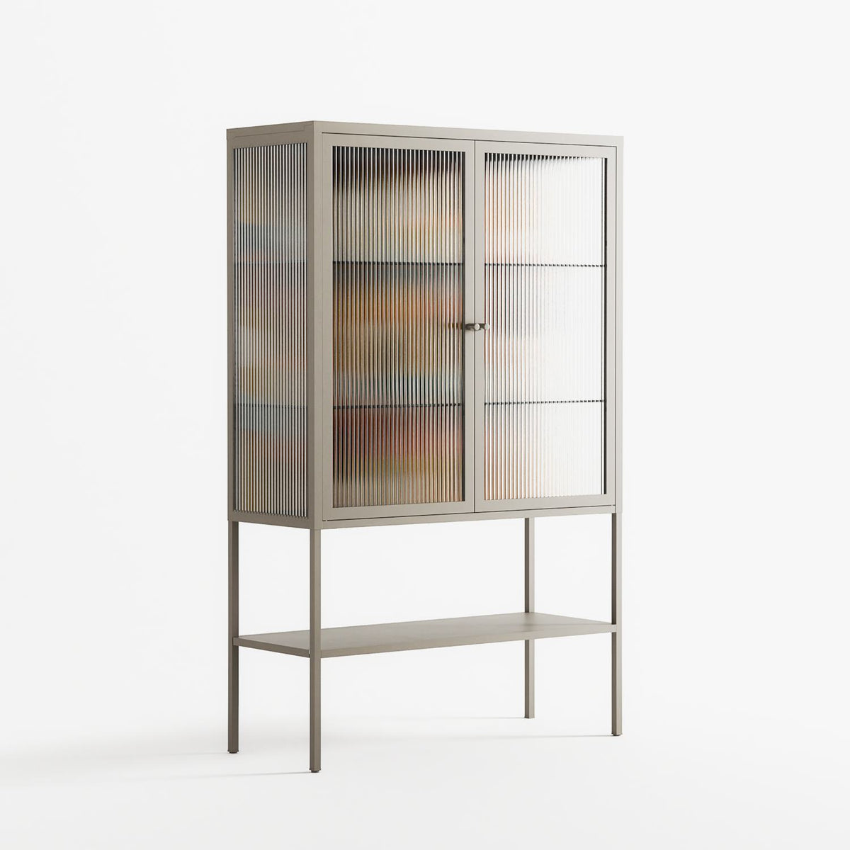 Abstract Sunrise - Loft Cabinet - Amy Suther - Pebble - Reeded glass