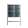 Bellis Bounty Blue - Loft Cabinet - Amy Suther - Pebble - Reeded glass