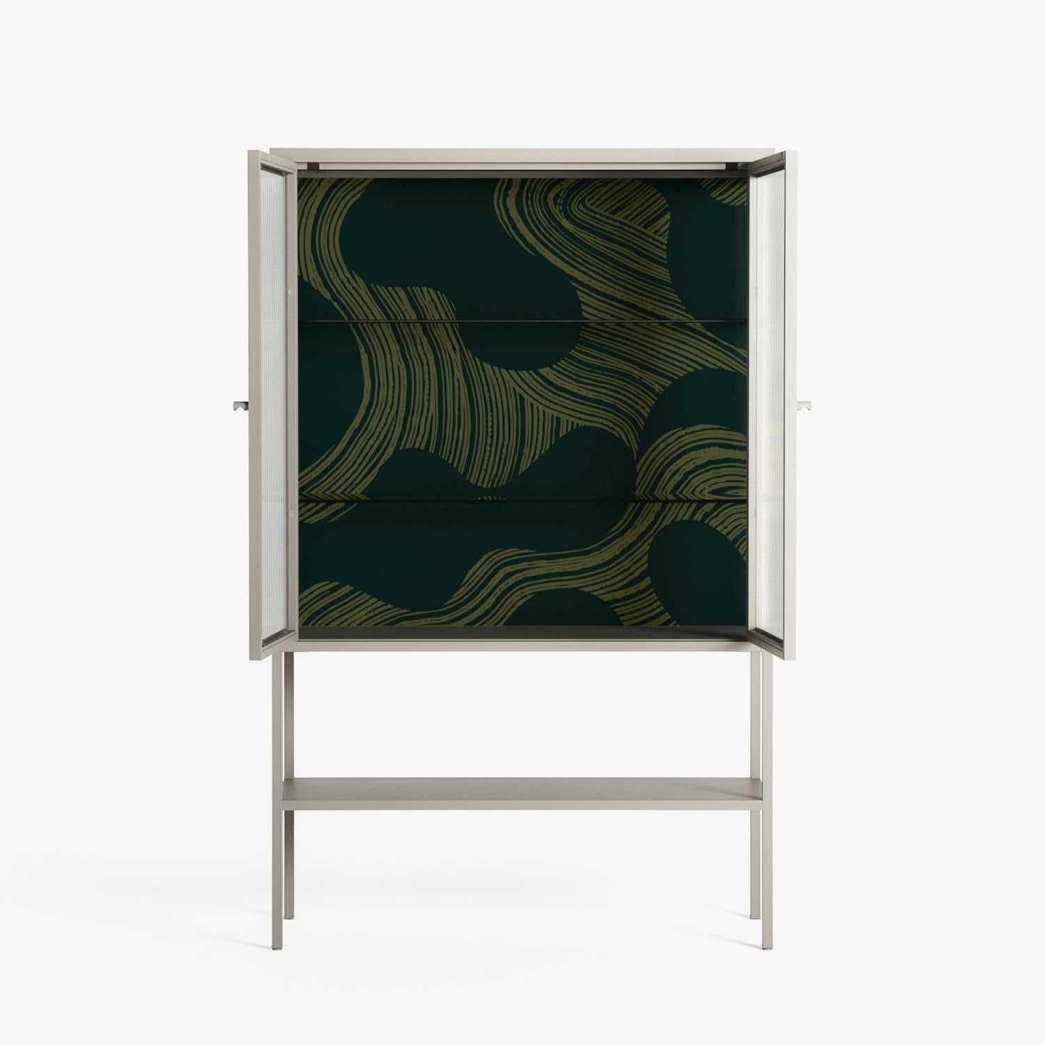 Midnight Dune - Loft Cabinet - Amy Suther - Pebble - Reeded glass