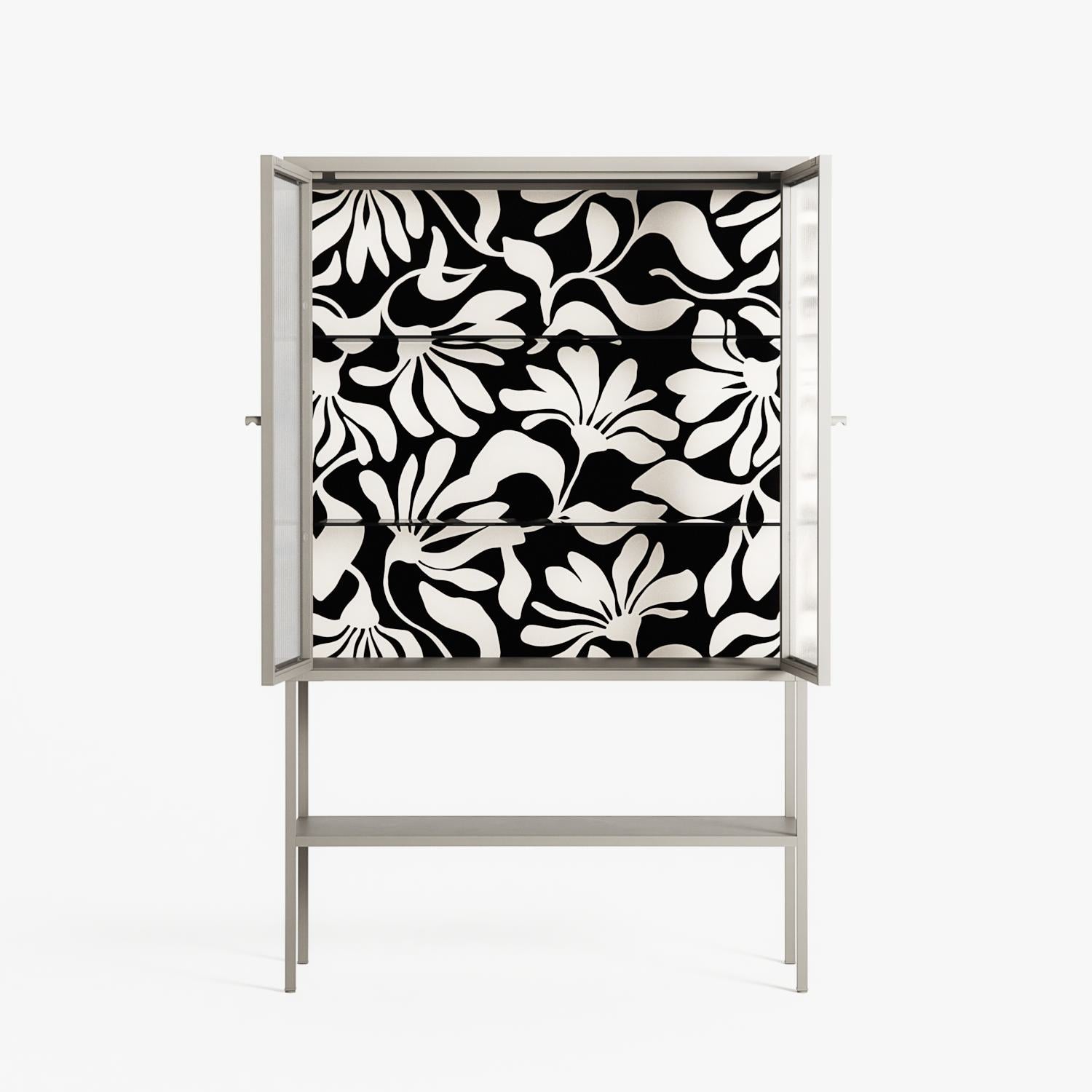 Prima Flora - Loft Cabinet - Amy Suther - Pebble - Reeded glass