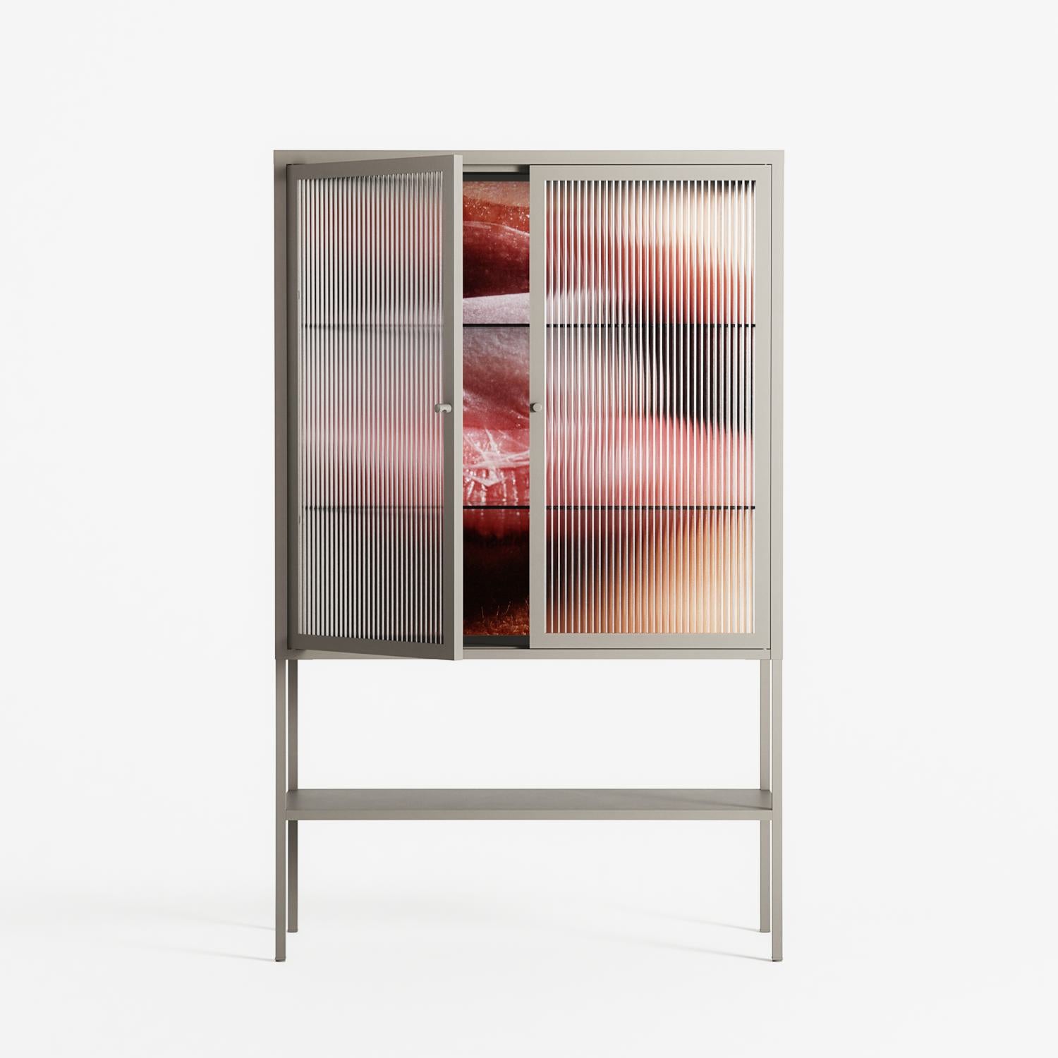Blow - Loft Cabinet - Nadia Ryder - Pebble - Reeded glass