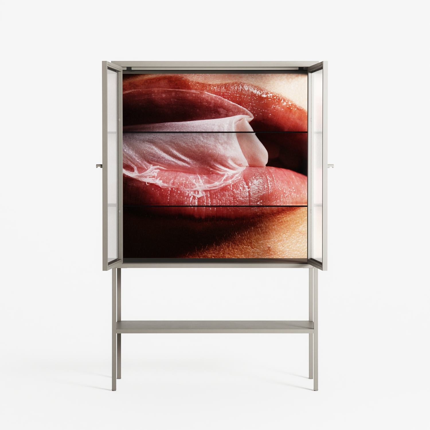 Blow - Loft Cabinet - Nadia Ryder - Pebble - Reeded glass