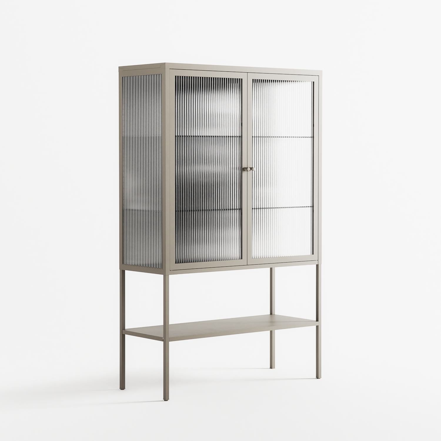 Gel - Loft Cabinet - Nadia Ryder - Pebble - Reeded glass