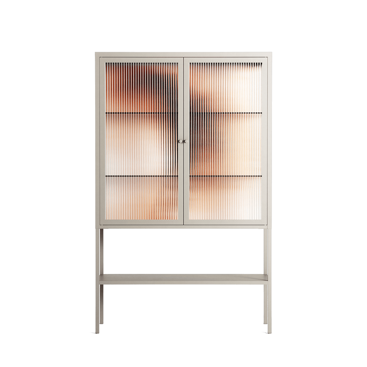 Glow - Loft Cabinet - Nadia Ryder - Pebble - Reeded glass