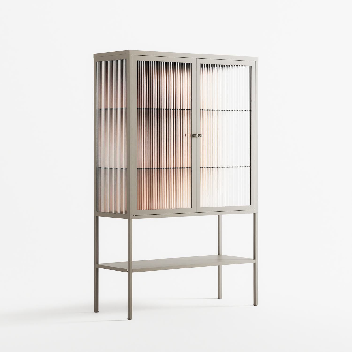 Glow - Loft Cabinet - Nadia Ryder - Pebble - Reeded glass