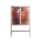 Red 2 - Loft Cabinet - Nadia Ryder - Pebble - Reeded glass