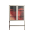 Red 3 - Loft Cabinet - Nadia Ryder - Pebble - Reeded glass