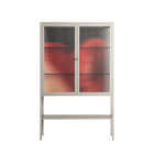 Red 3 - Loft Cabinet - Nadia Ryder - Pebble - Reeded glass