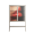Red 4 - Loft Cabinet - Nadia Ryder - Pebble - Reeded glass
