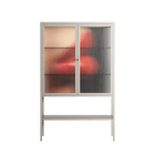 Red 4 - Loft Cabinet - Nadia Ryder - Pebble - Reeded glass