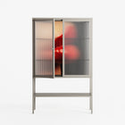 Red 4 - Loft Cabinet - Nadia Ryder - Pebble - Reeded glass