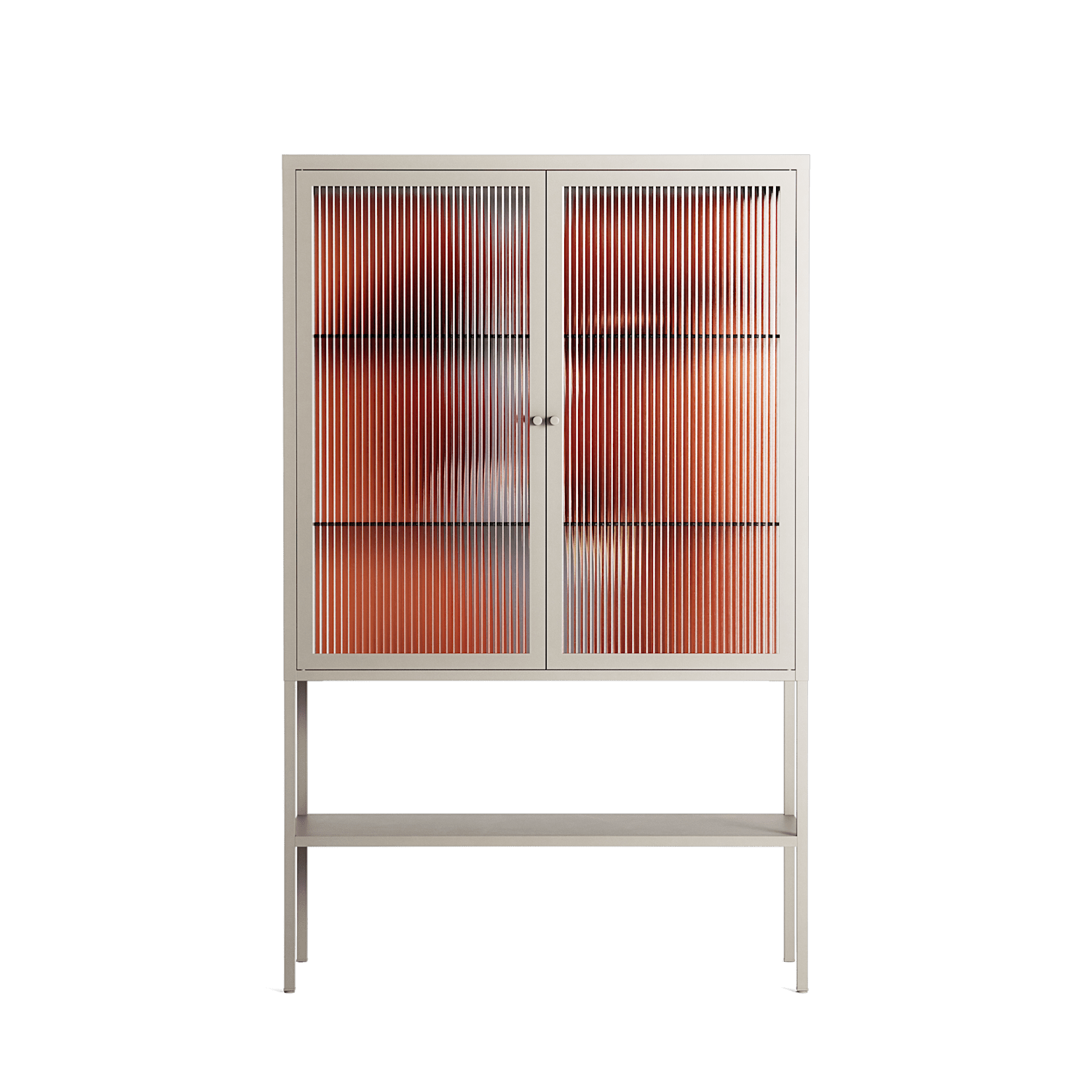 The Art Of Kissing 2 - Loft Cabinet - Nadia Ryder - Pebble - Reeded glass