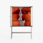 The Art Of Kissing 2 - Loft Cabinet - Nadia Ryder - Pebble - Reeded glass