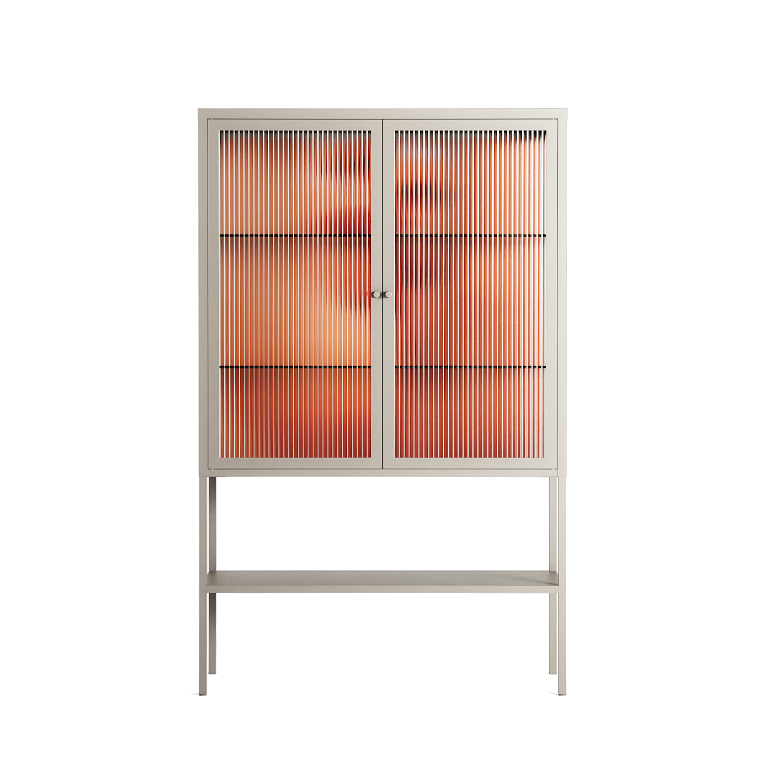 The Art Of Kissing - Loft Cabinet - Nadia Ryder - Pebble - Reeded glass