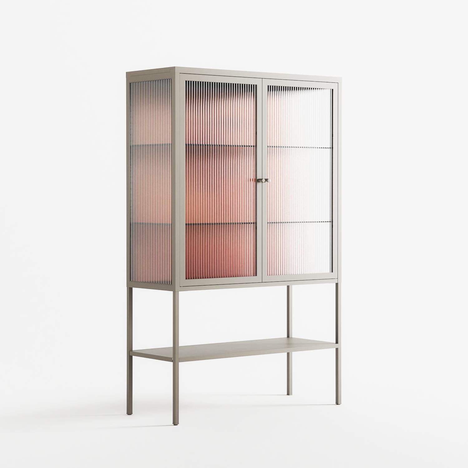 The Art Of Kissing - Loft Cabinet - Nadia Ryder - Pebble - Reeded glass
