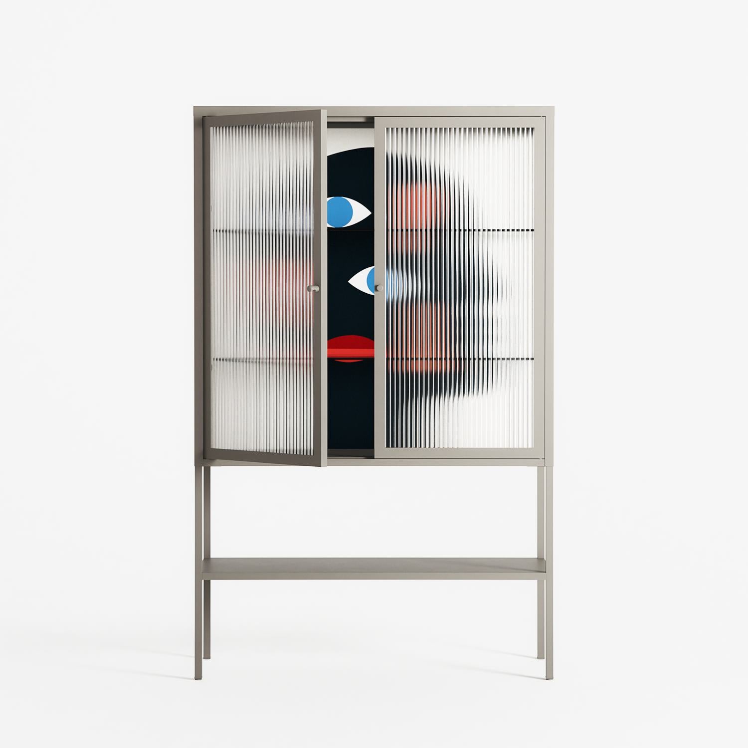 Désordre_Intérieur - Loft Cabinet - David Vanadia - Pebble - Reeded glass