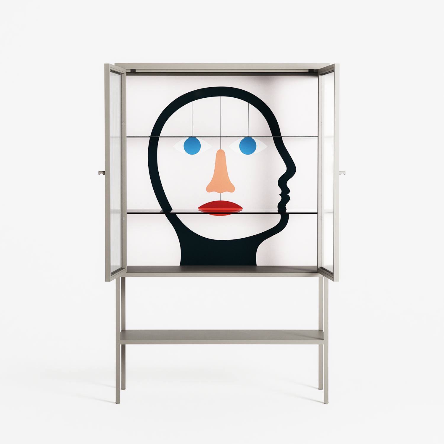 En_Suspend - Loft Cabinet - David Vanadia - Pebble - Reeded glass