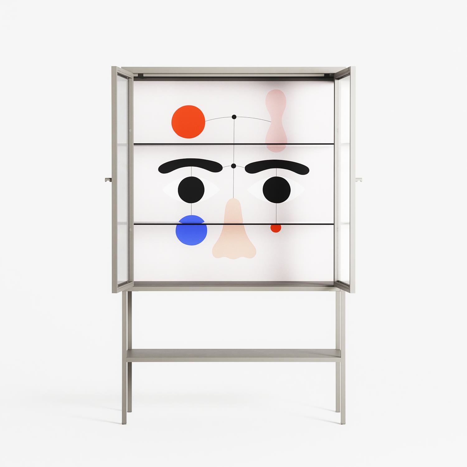 Équilibré - Loft Cabinet - David Vanadia - Pebble - Reeded glass