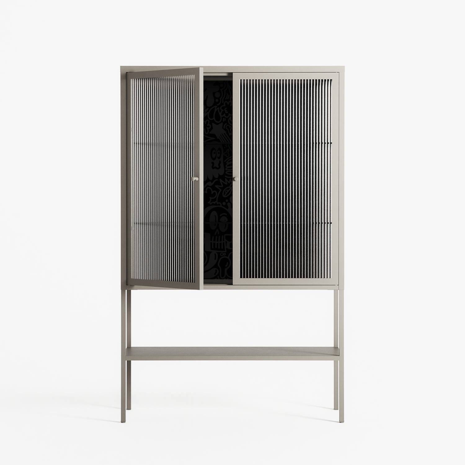 The Single Color - Loft Cabinet - Craig Watkins - Pebble - Reeded glass