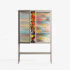 All The Stickers - Loft Cabinet - Craig Watkins - Pebble - Reeded glass