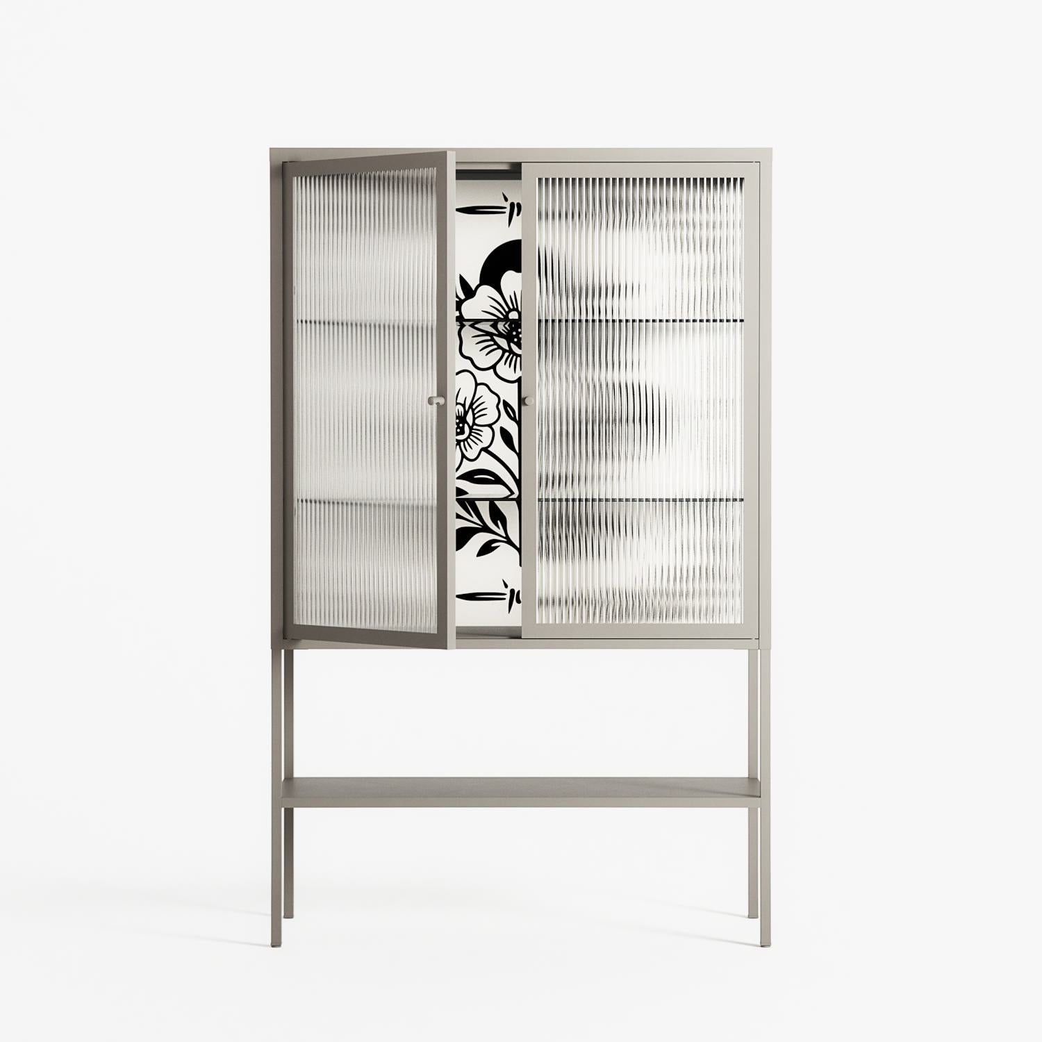 Barbed Bloom - Loft Cabinet - Daphna Sebbane - Pebble - Reeded glass