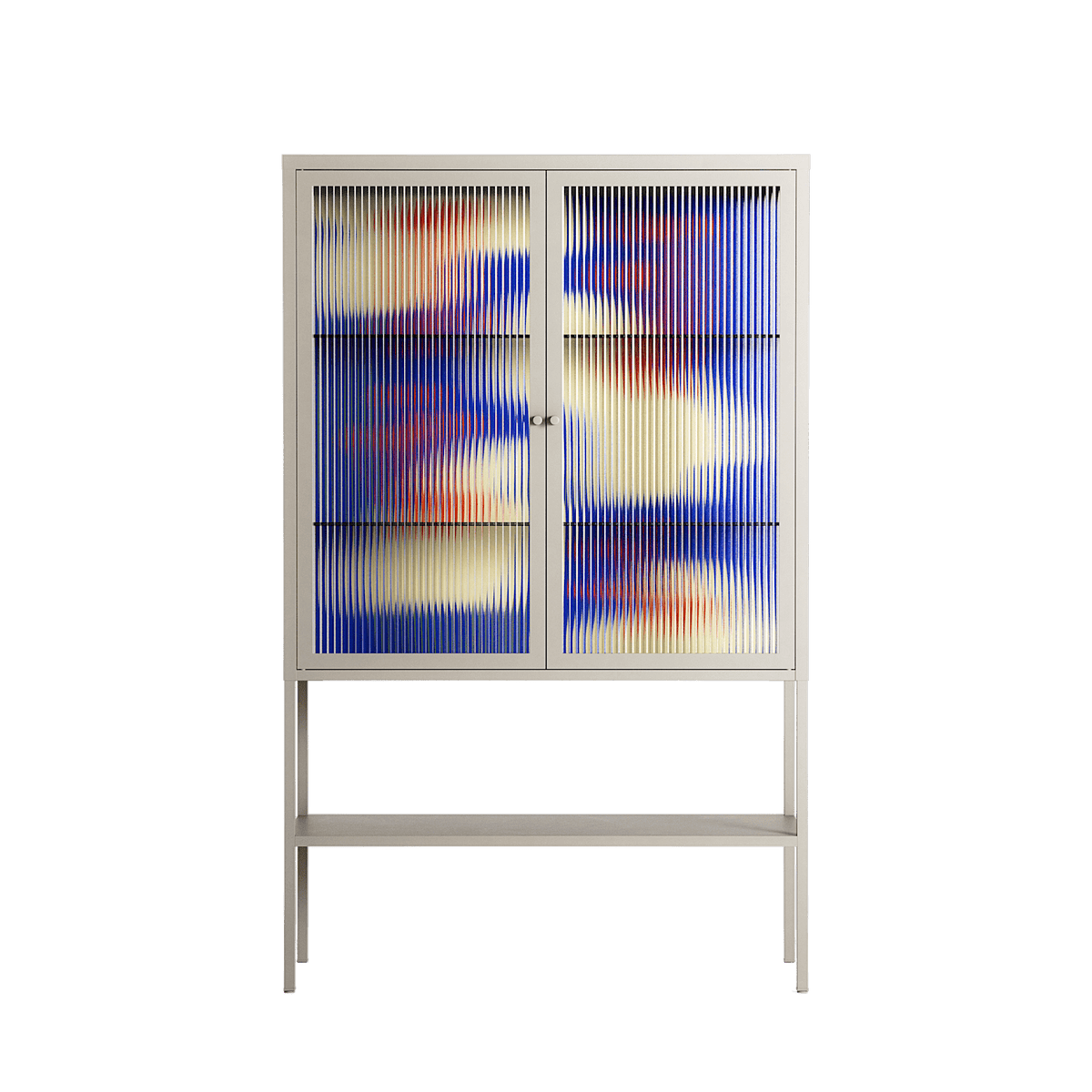 Meadow - Loft Cabinet - Magda March - Pebble - Reeded glass