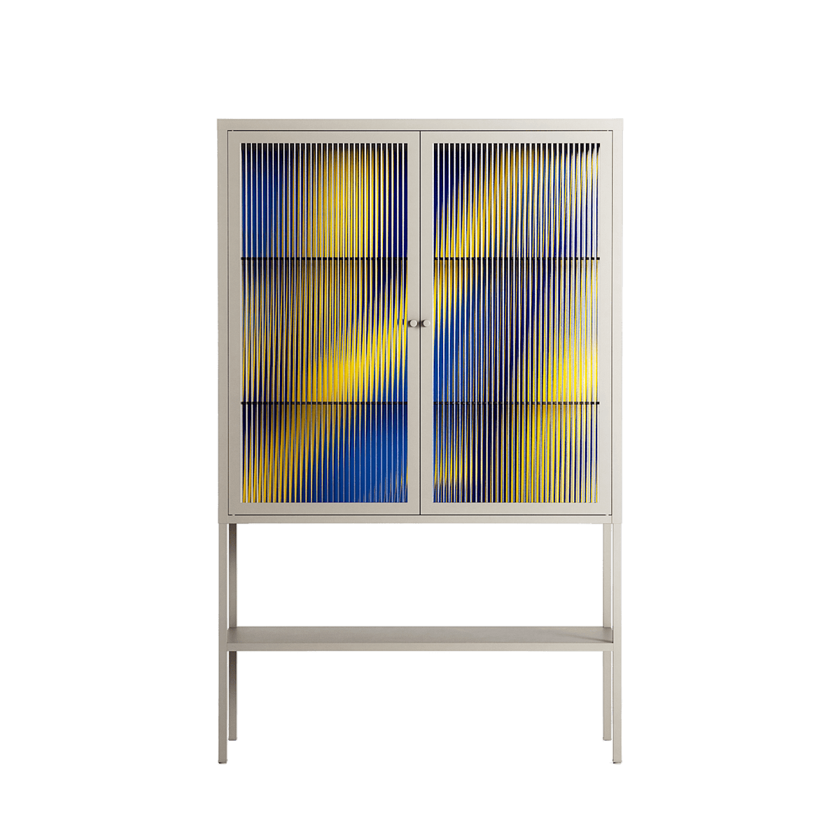 Blue Gale - Loft Cabinet - Oluwasheyi Adebayo - Pebble - Reeded glass